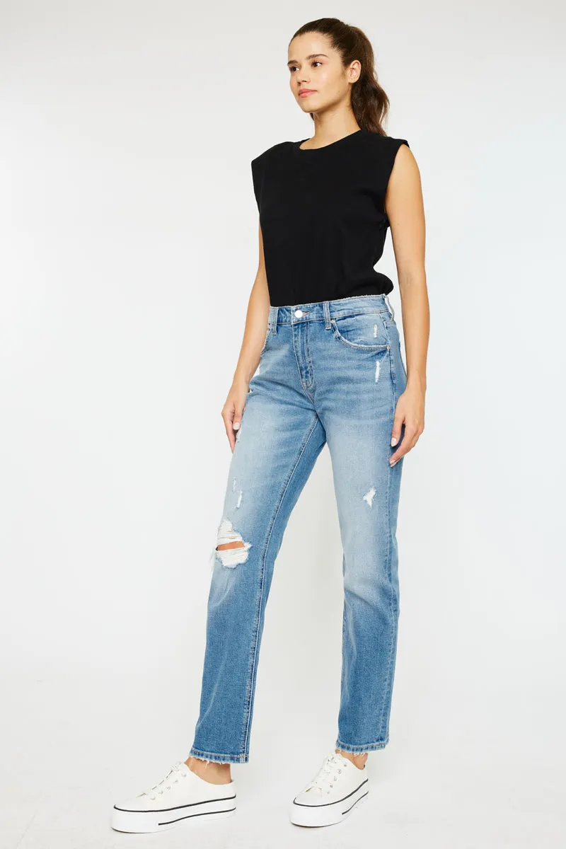 Mariko High Rise Slim Straight Leg Jeans
