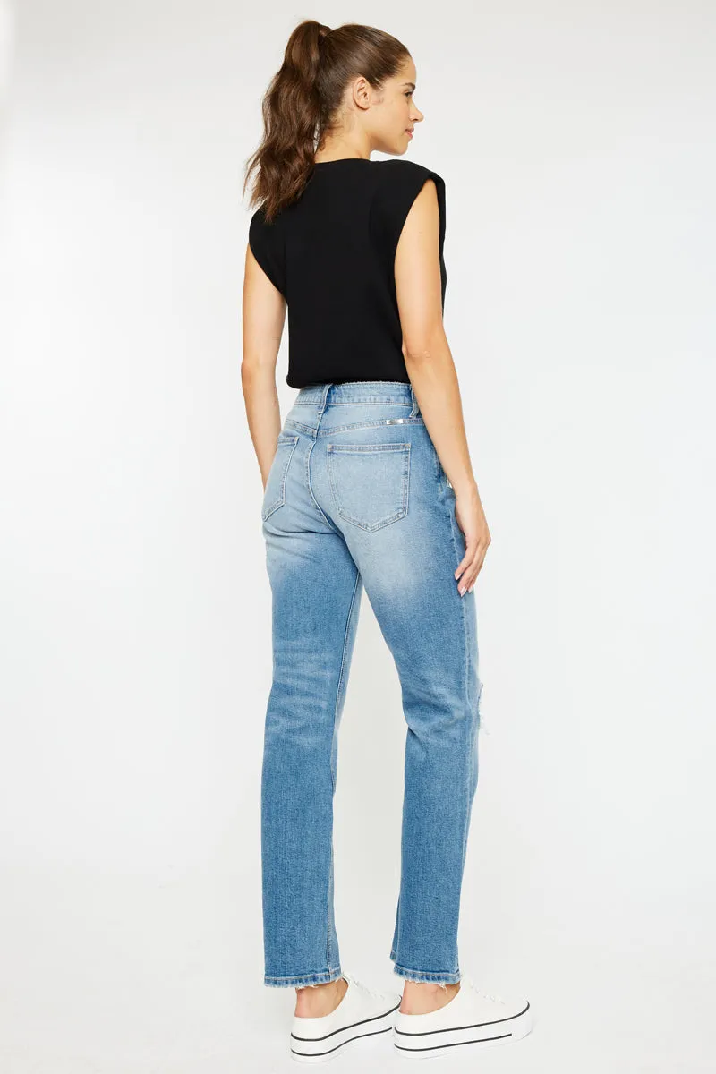 Mariko High Rise Slim Straight Leg Jeans