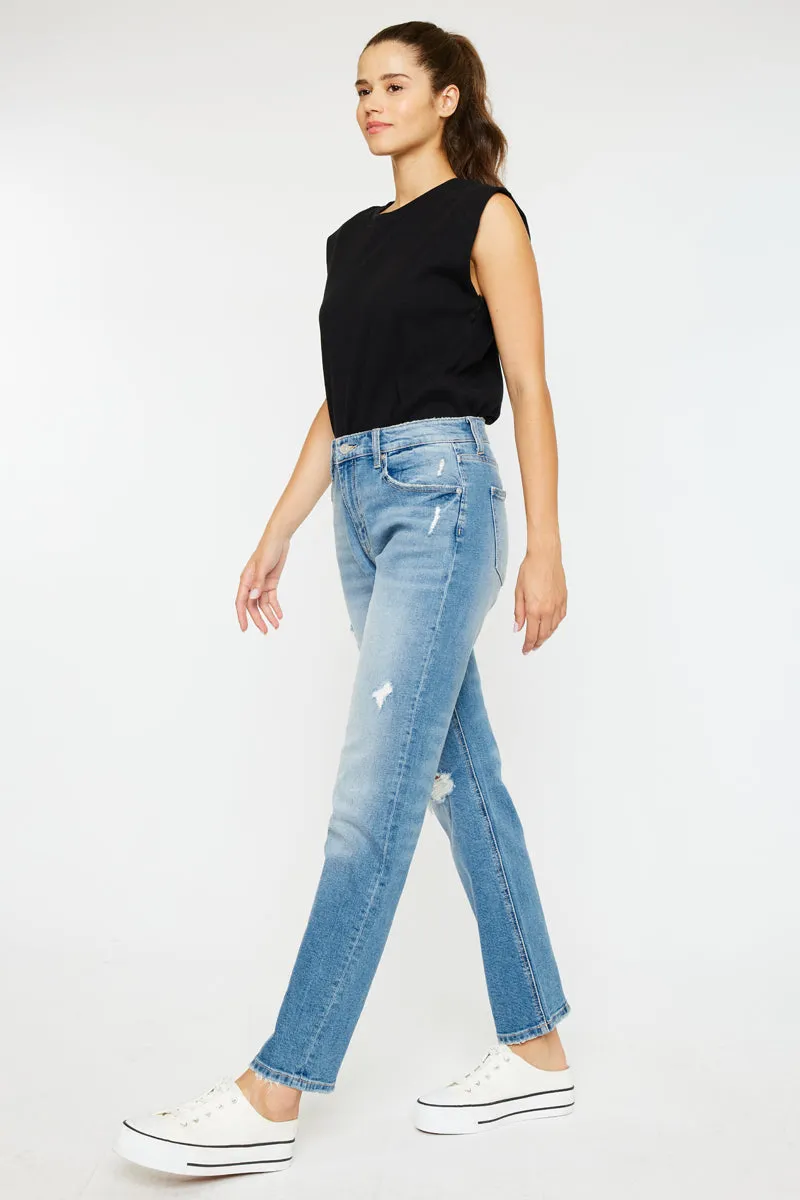 Mariko High Rise Slim Straight Leg Jeans
