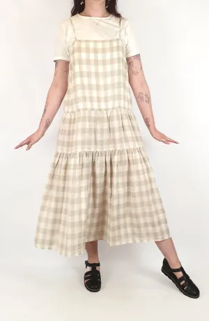 Marle neutral check print dress size 12