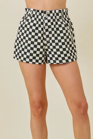Match Shorts Black and White