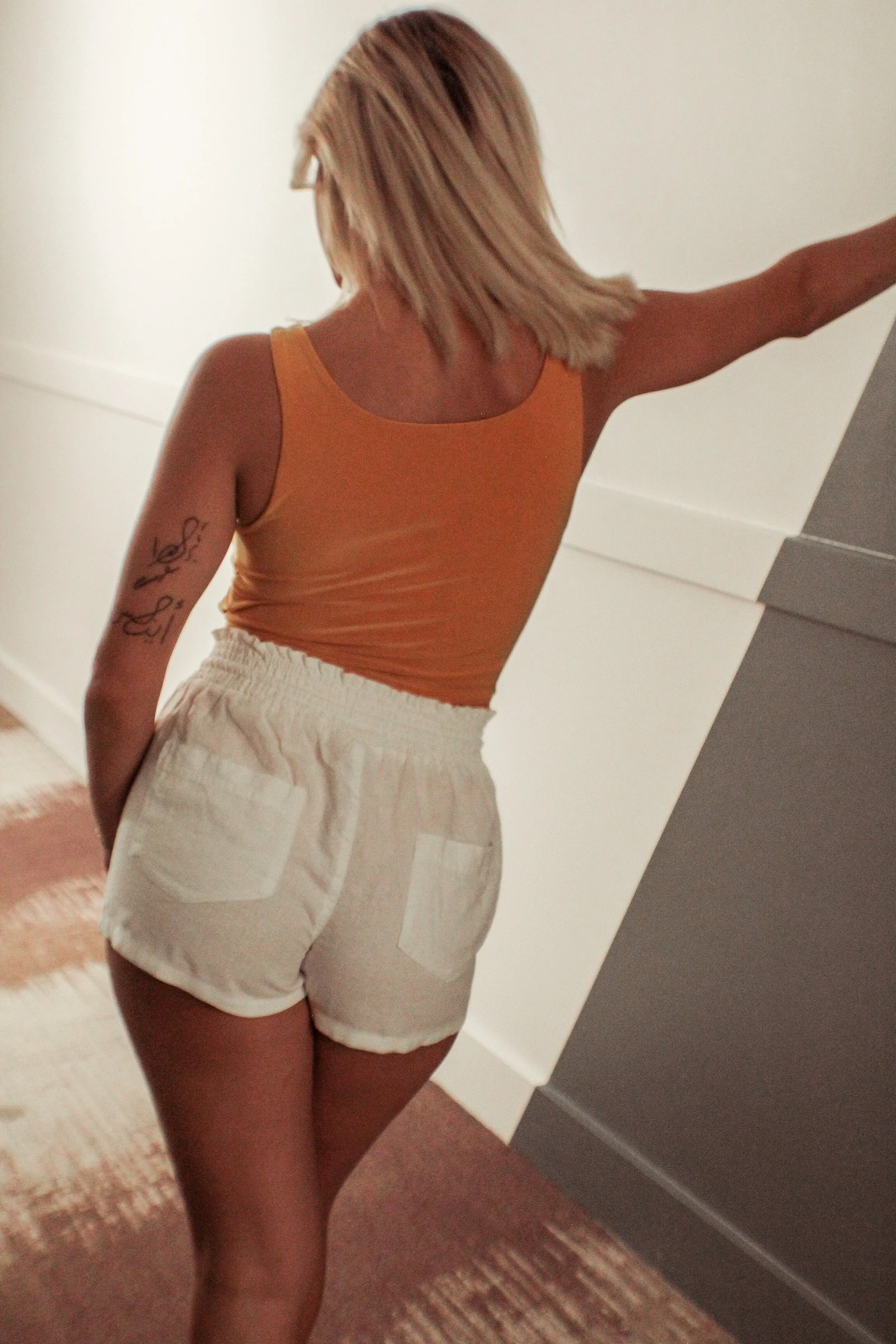Maxine White Linen Shorts