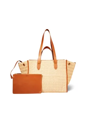 Medium Leon Bag in Raphia