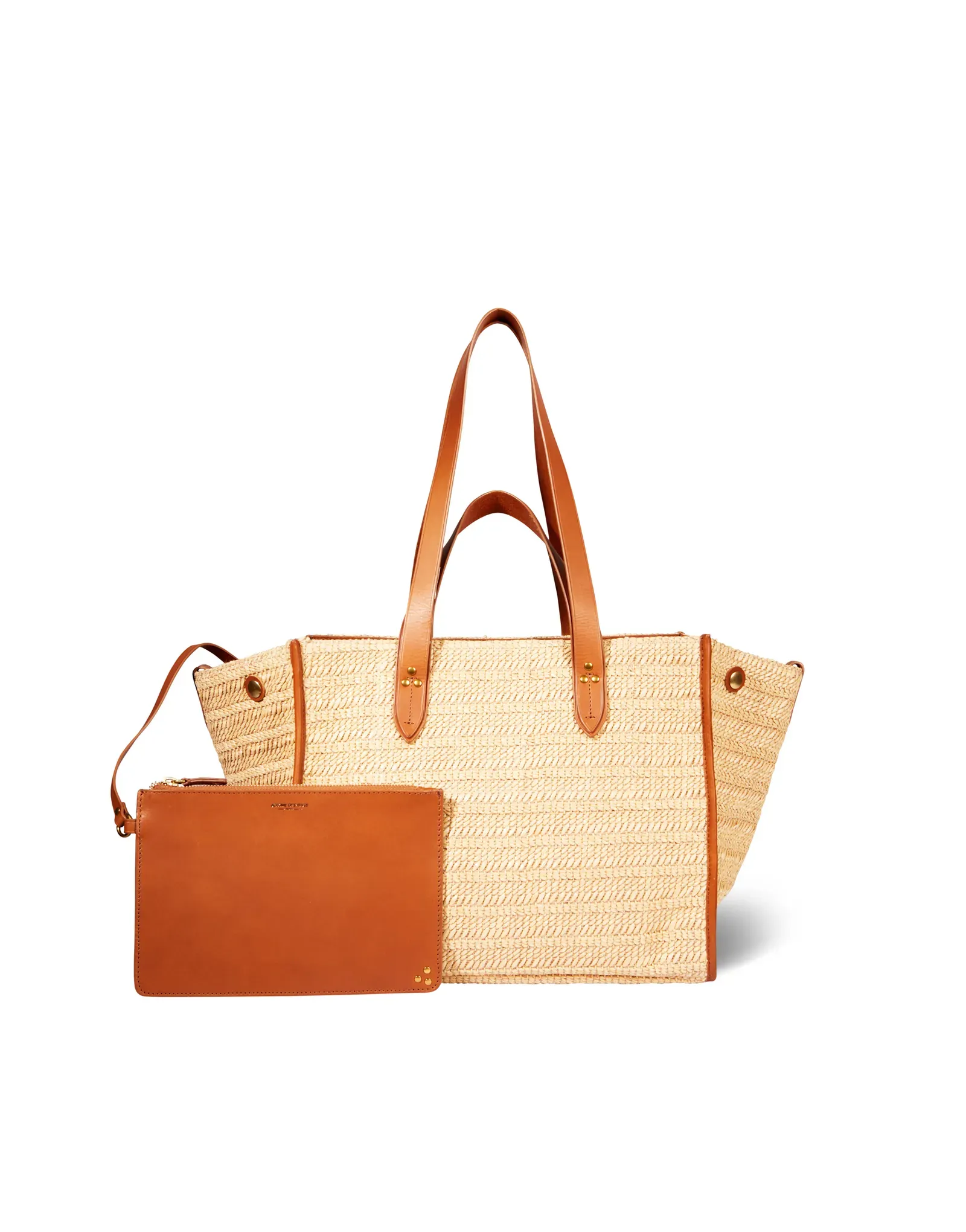 Medium Leon Bag in Raphia