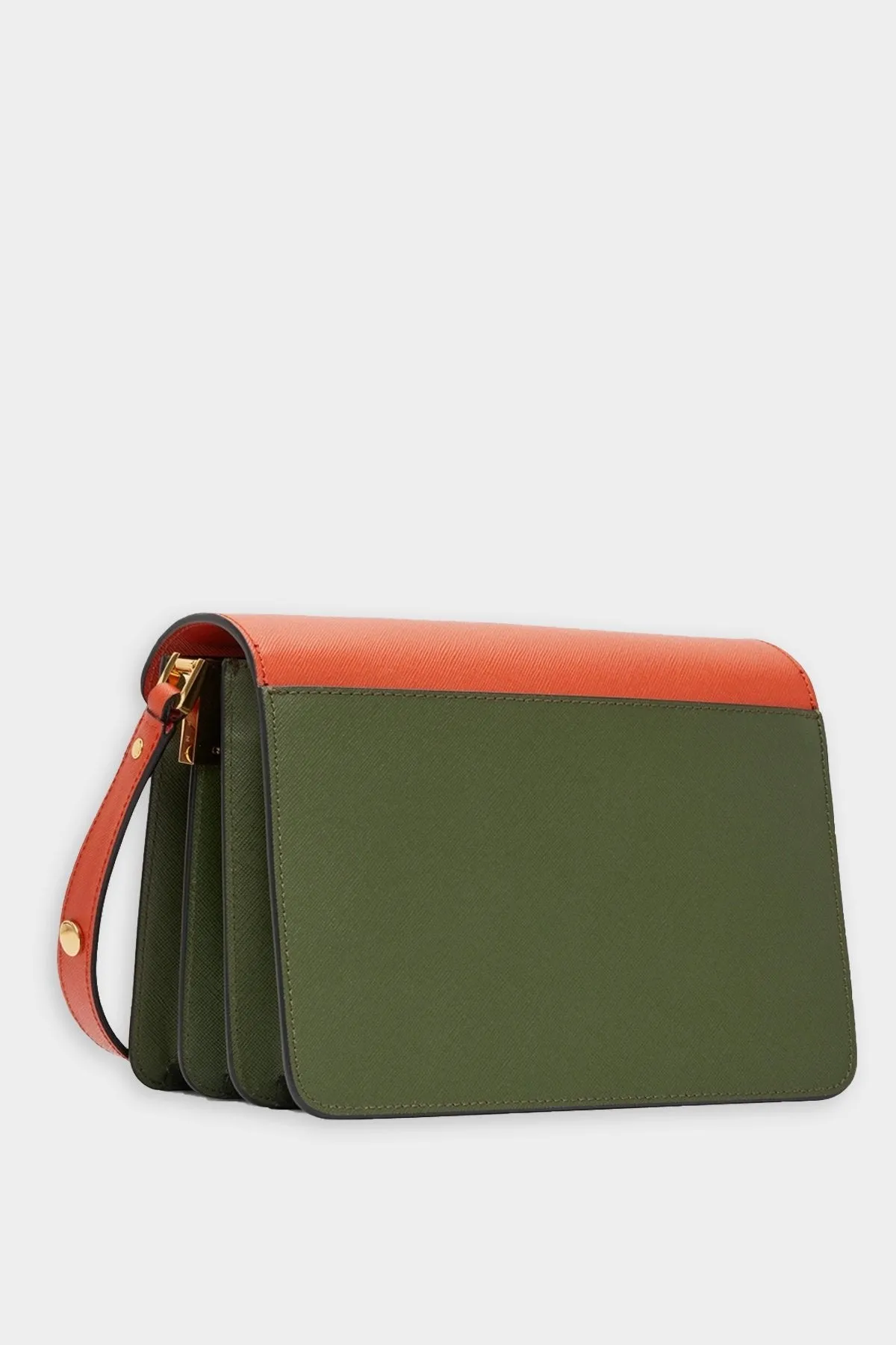 Medium Trunk Bag in Orange Beige Green