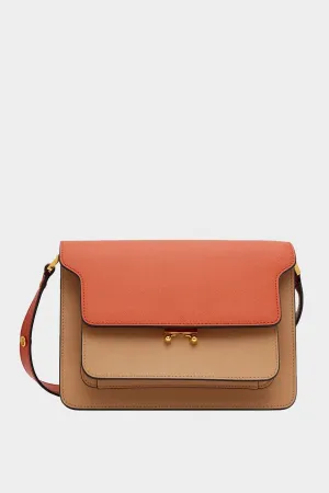 Medium Trunk Bag in Orange Beige Green