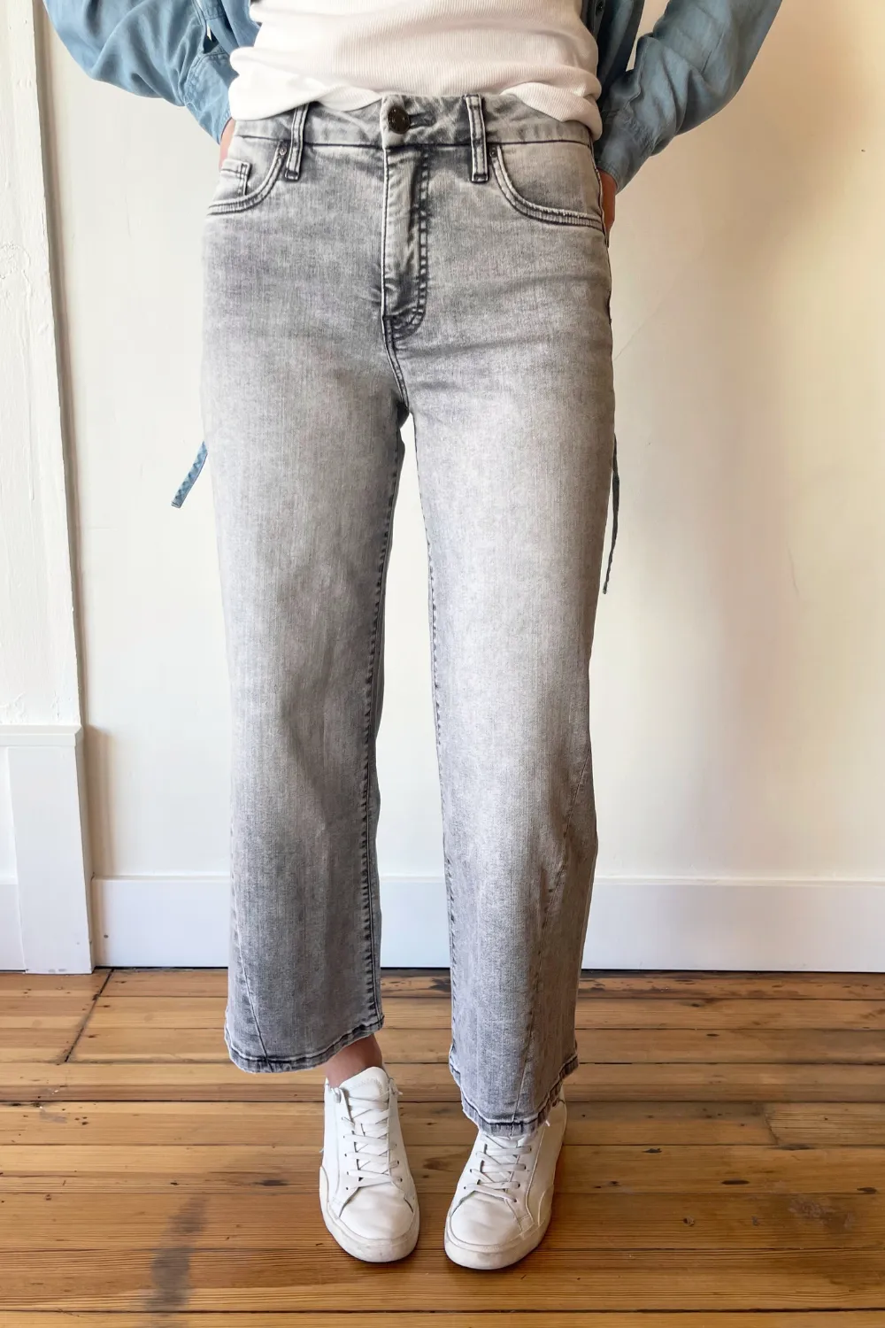 Meg High Rise Fab Ab Wide Leg Back Forward Clean Hem