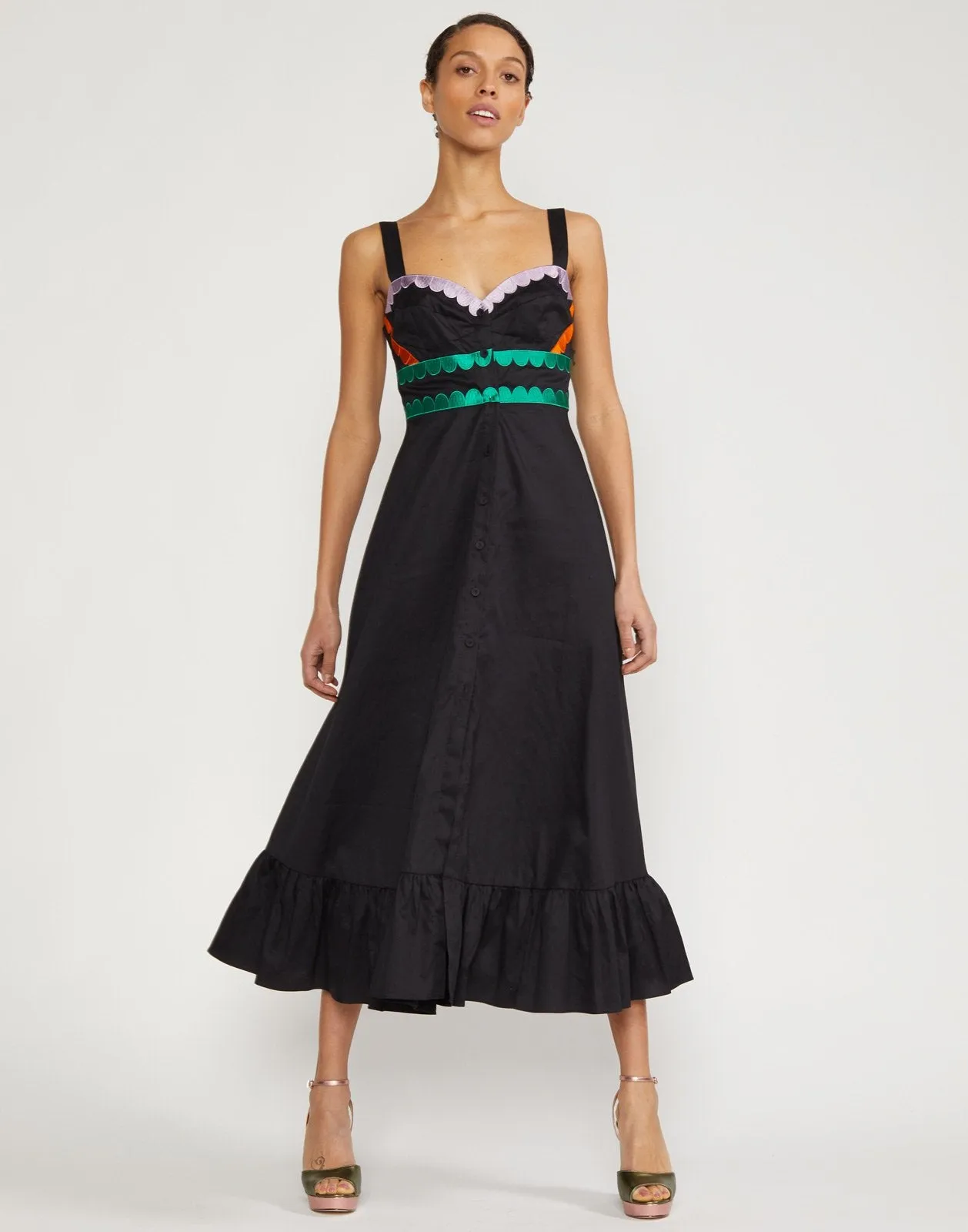 Melita Scallop Embroidered Dress