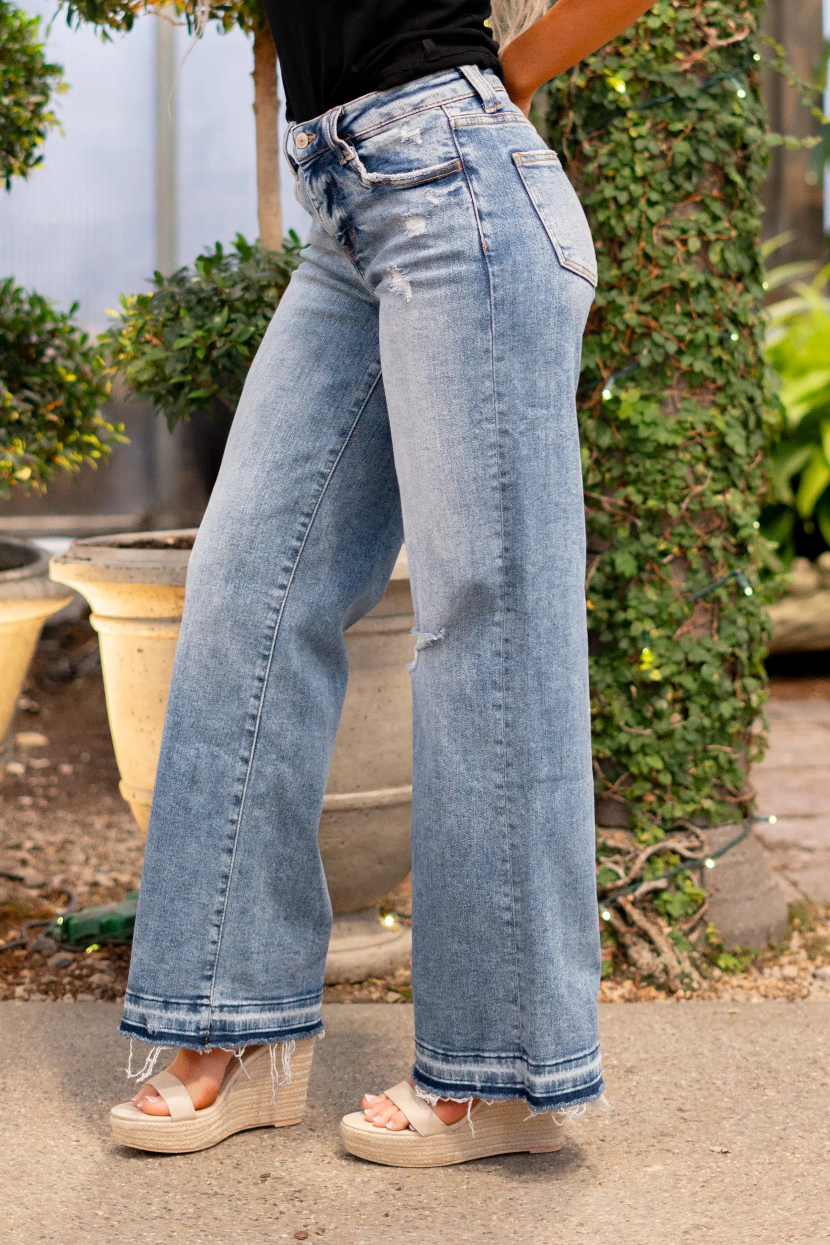 Melrose Tummy Control Top Mid Rise Wide Leg
