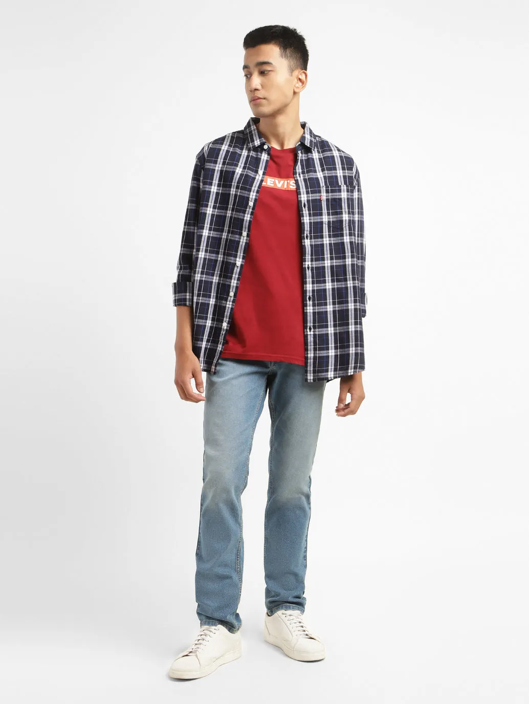 Men's 511 Blue Slim Fit Mid Rise Jeans