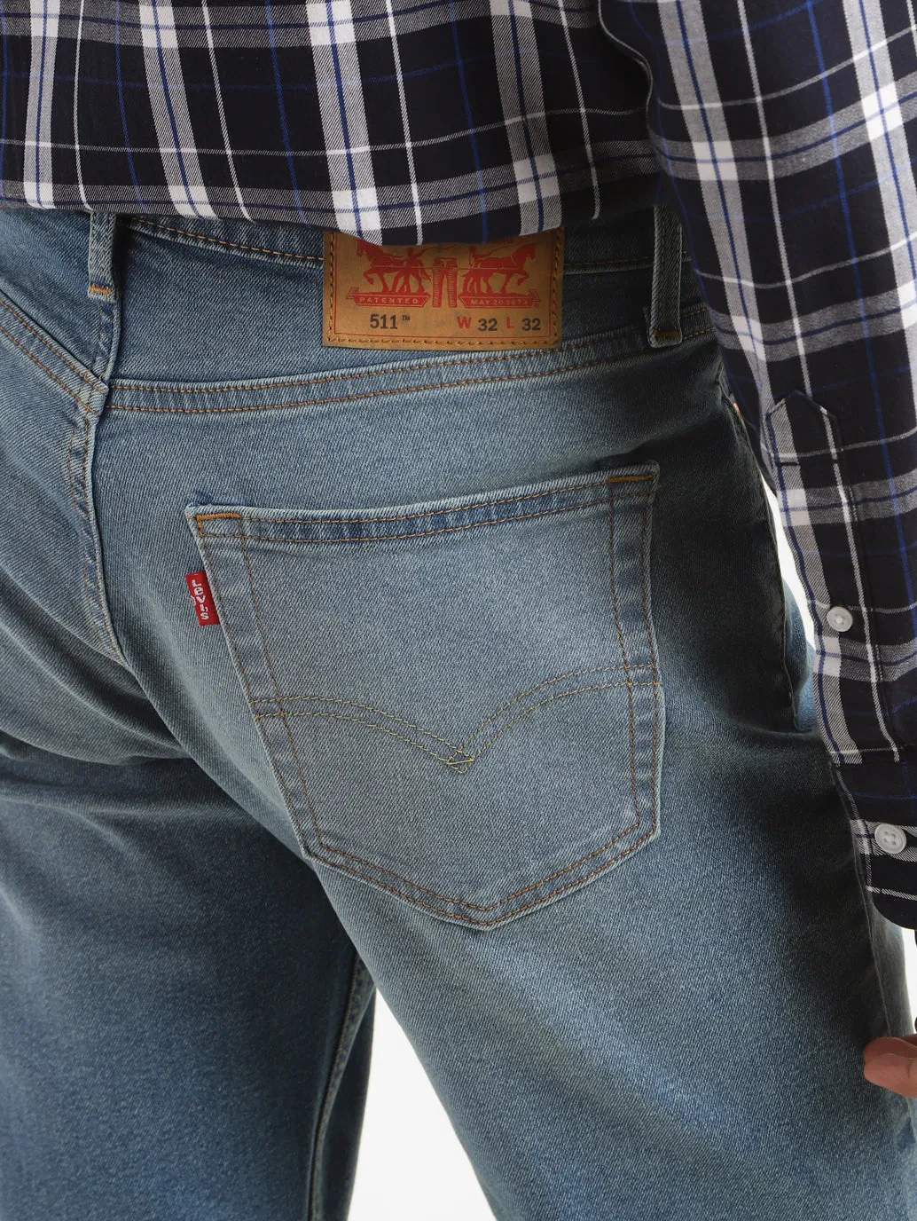 Men's 511 Blue Slim Fit Mid Rise Jeans