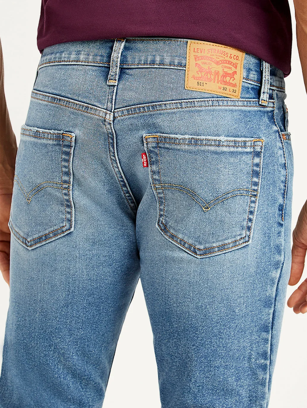 Men's 511 Blue Slim Fit Mid Rise Jeans