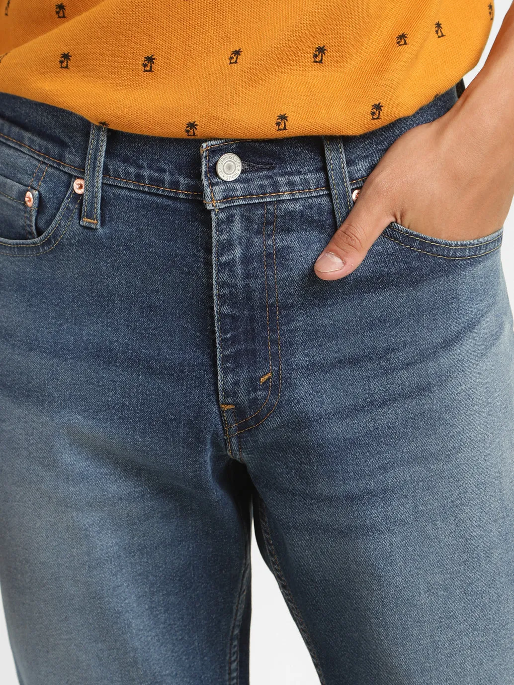 Men's 511 Blue Slim Fit Mid Rise Jeans