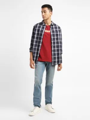 Men's 511 Blue Slim Fit Mid Rise Jeans