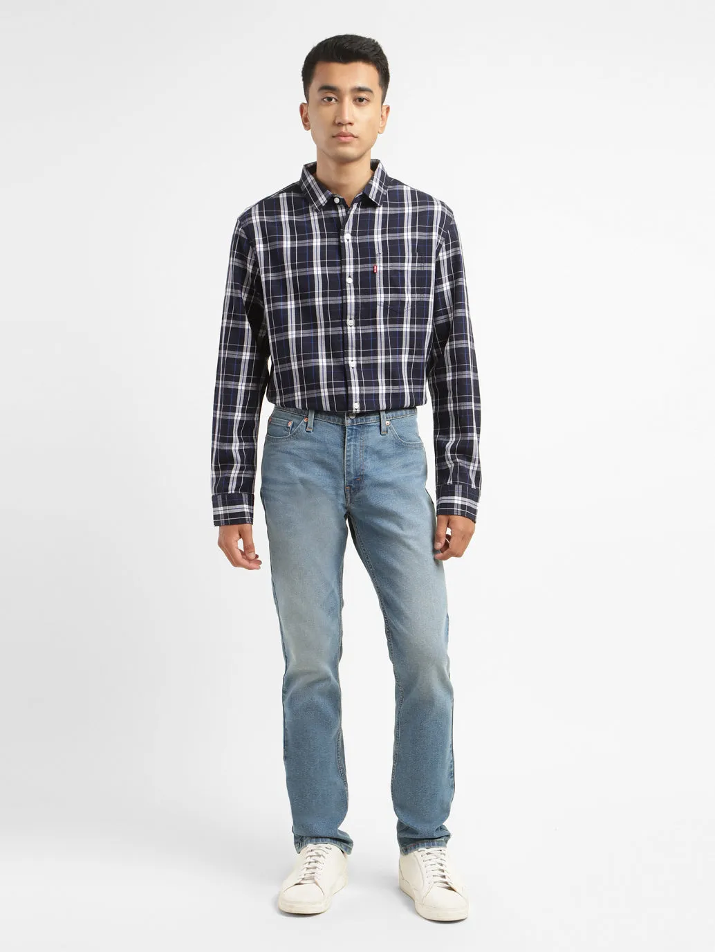 Men's 511 Blue Slim Fit Mid Rise Jeans