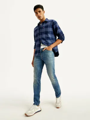 Men's 511 Blue Slim Fit Mid Rise Jeans