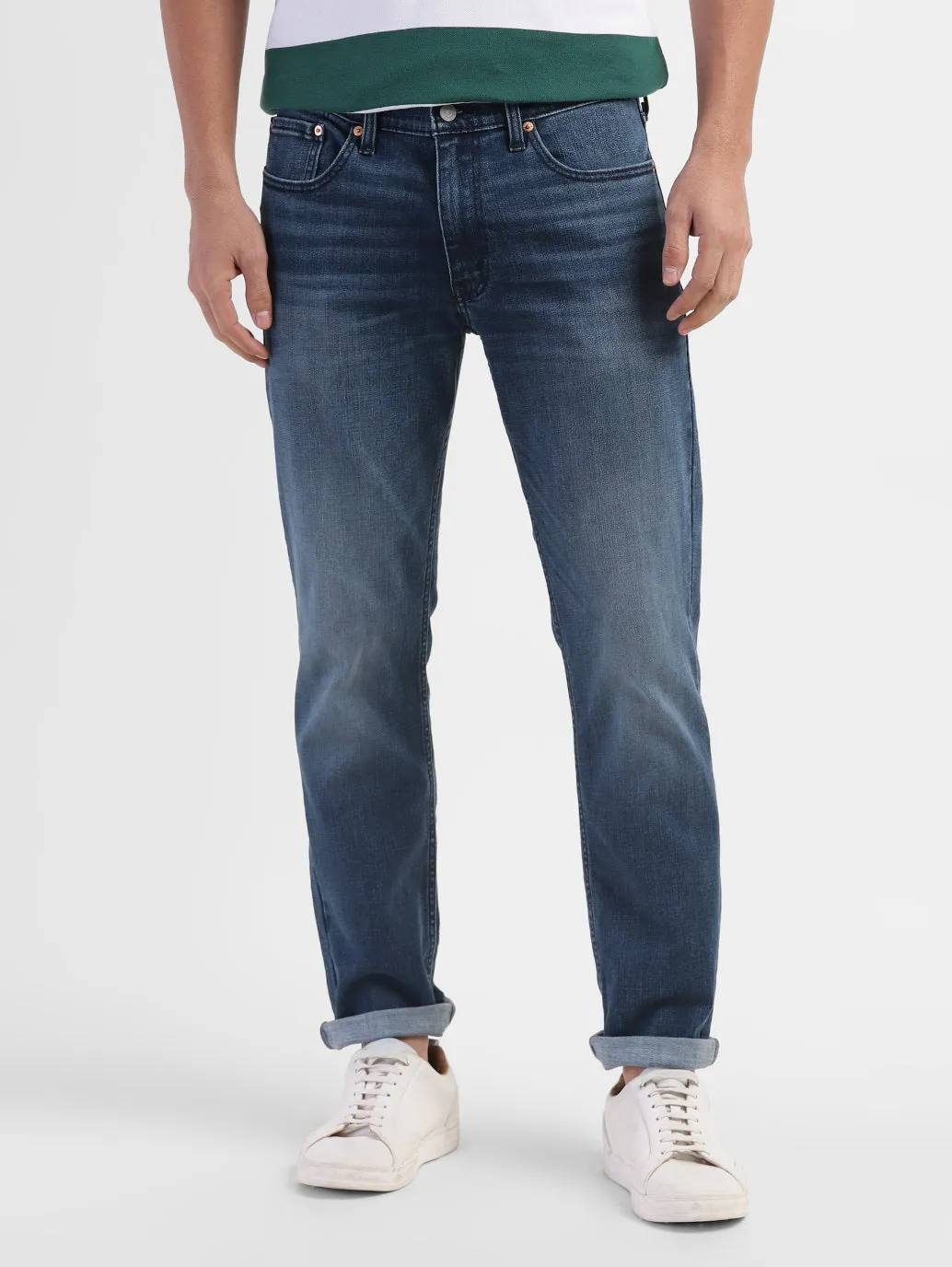 Men's 511 Blue Slim Fit Mid Rise Jeans