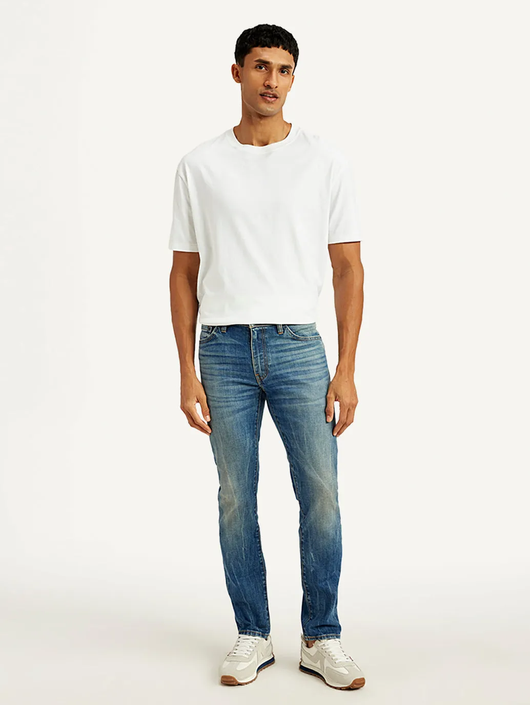 Men's 511 Blue Slim Fit Mid Rise Jeans