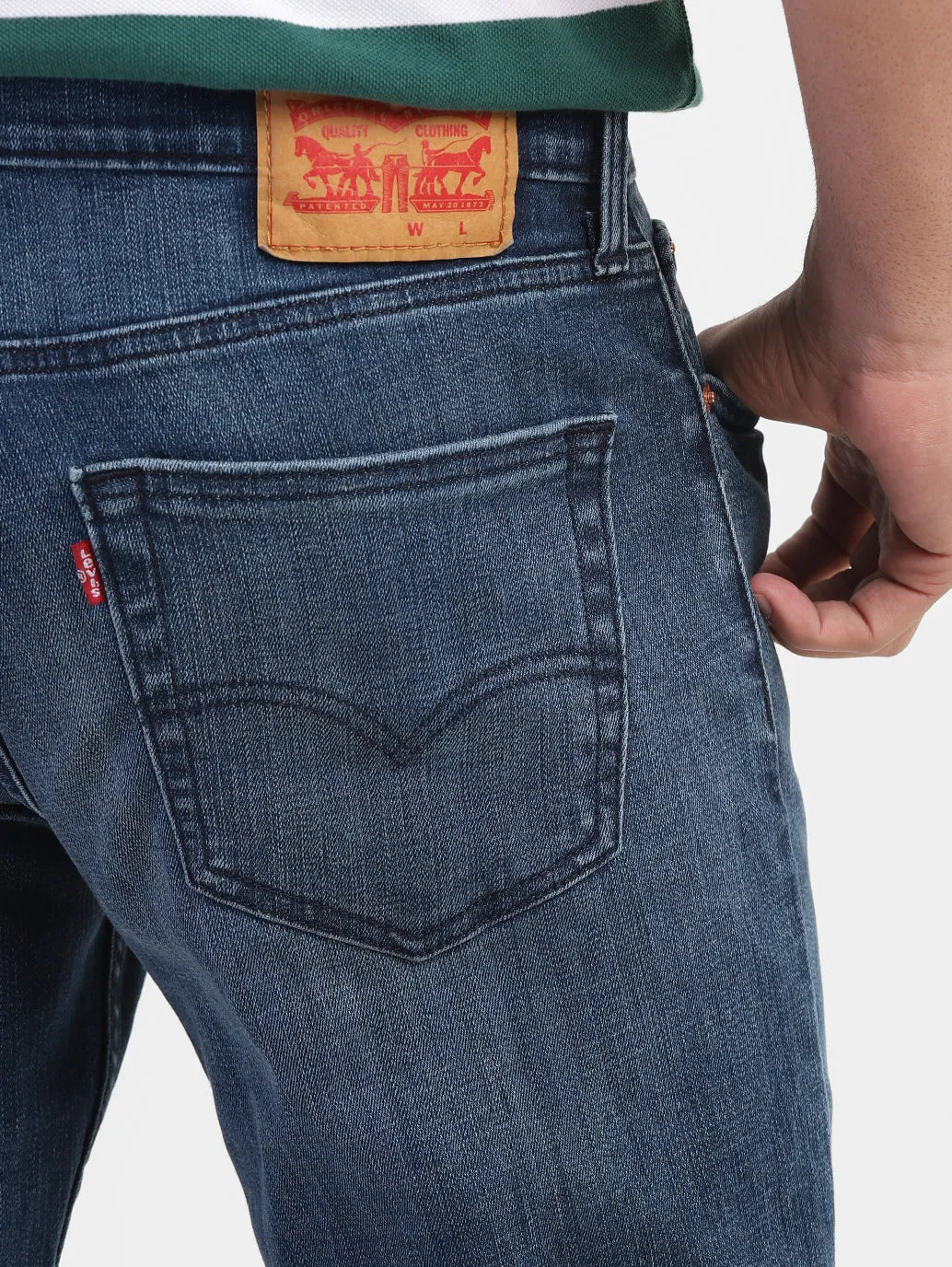Men's 511 Blue Slim Fit Mid Rise Jeans