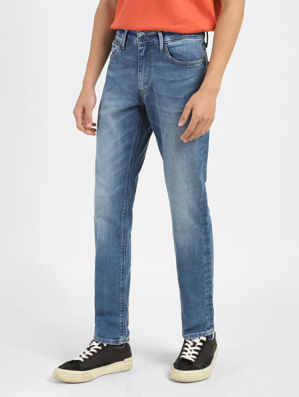 Men's 511 Blue Slim Fit Mid Rise Jeans