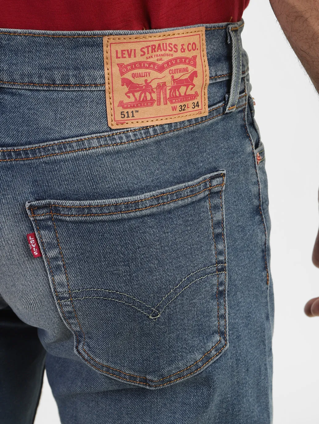 Men's 511 Blue Slim Fit Mid Rise Jeans