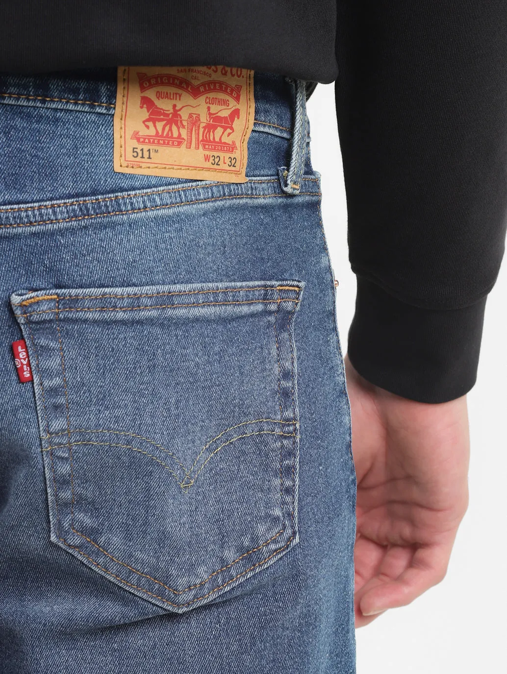 Men's 511 Blue Slim Fit Mid Rise Jeans