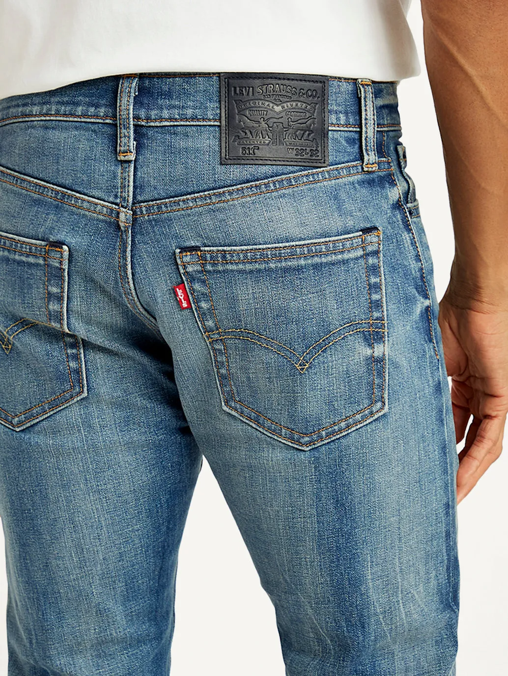 Men's 511 Blue Slim Fit Mid Rise Jeans