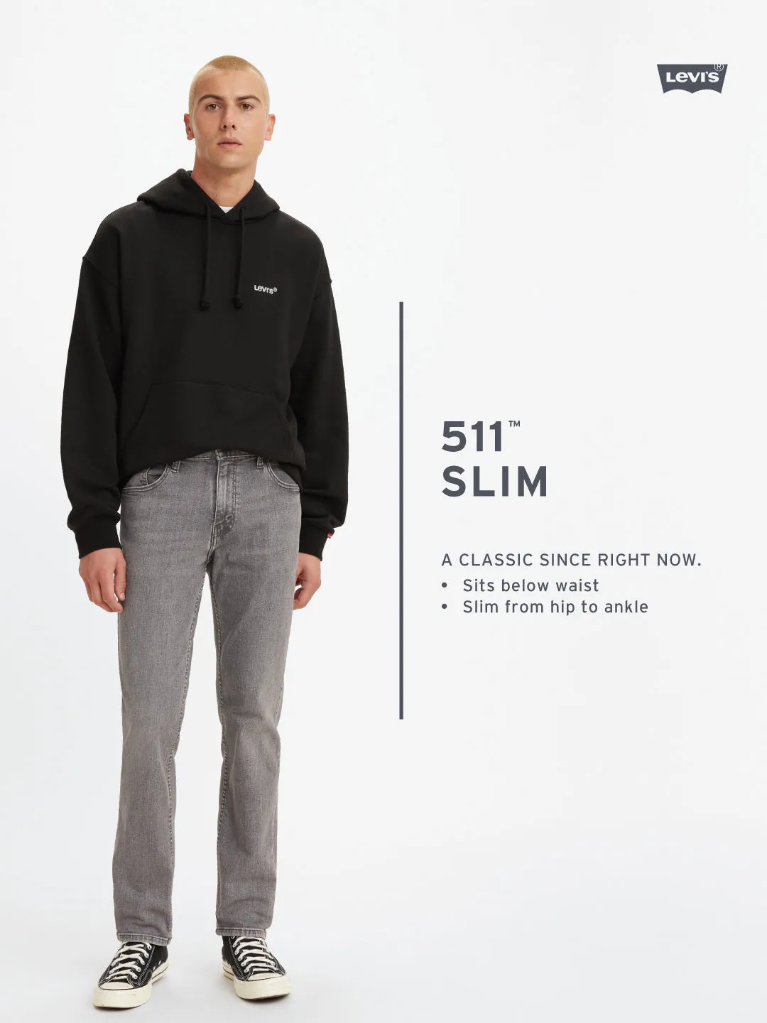 Men's 511 Blue Slim Tapered Fit Mid Rise Jeans