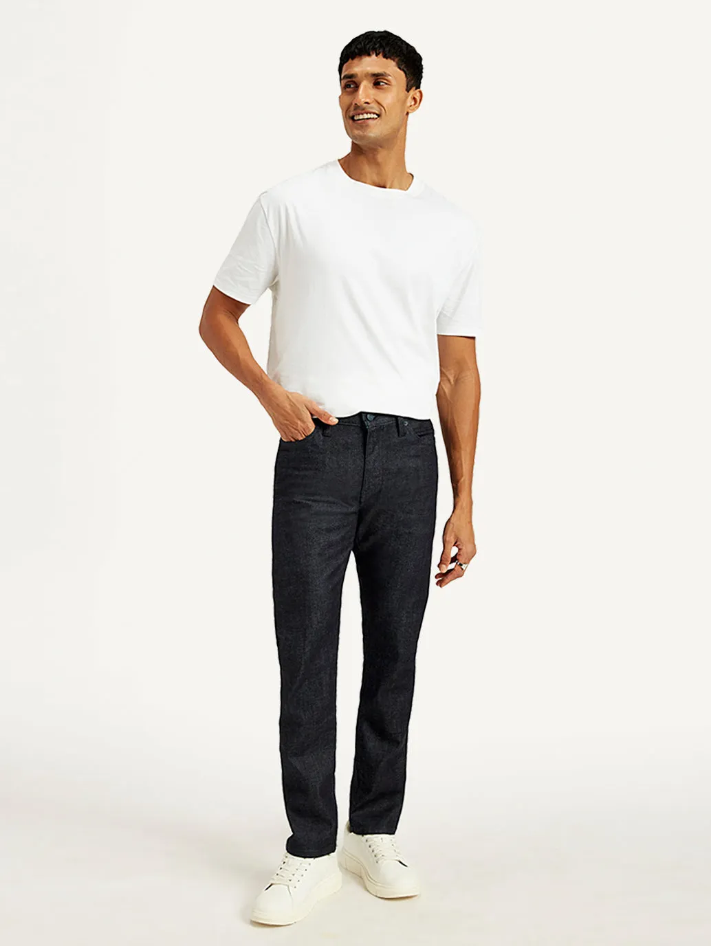 Men's 511 Navy Blue Slim Fit Mid Rise Jeans