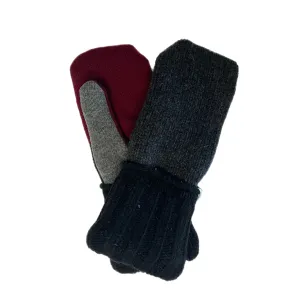 Men's Mittens Grey & Red | 336