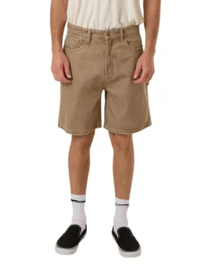 Mens Slacker Denim Short- Breen Stonewash
