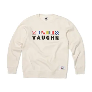 Men's - Voilier - Cream Nautical Flags Crew Neck Sweater