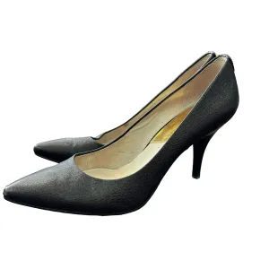 MICHAEL KORS BLACK PUMP HEELS LEATHER SZ 9