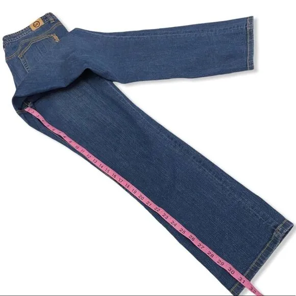 Michael Kors Whipstitch Pocket Straigh Leg Mid Rise Jeans