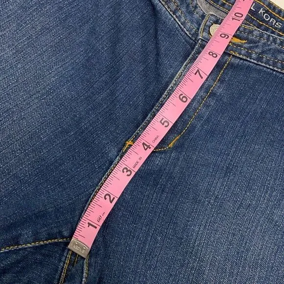 Michael Kors Whipstitch Pocket Straigh Leg Mid Rise Jeans