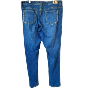 Michael Kors Whipstitch Pocket Straigh Leg Mid Rise Jeans