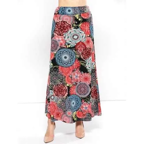 Mid Rise Floral Print Skirt - 3xl