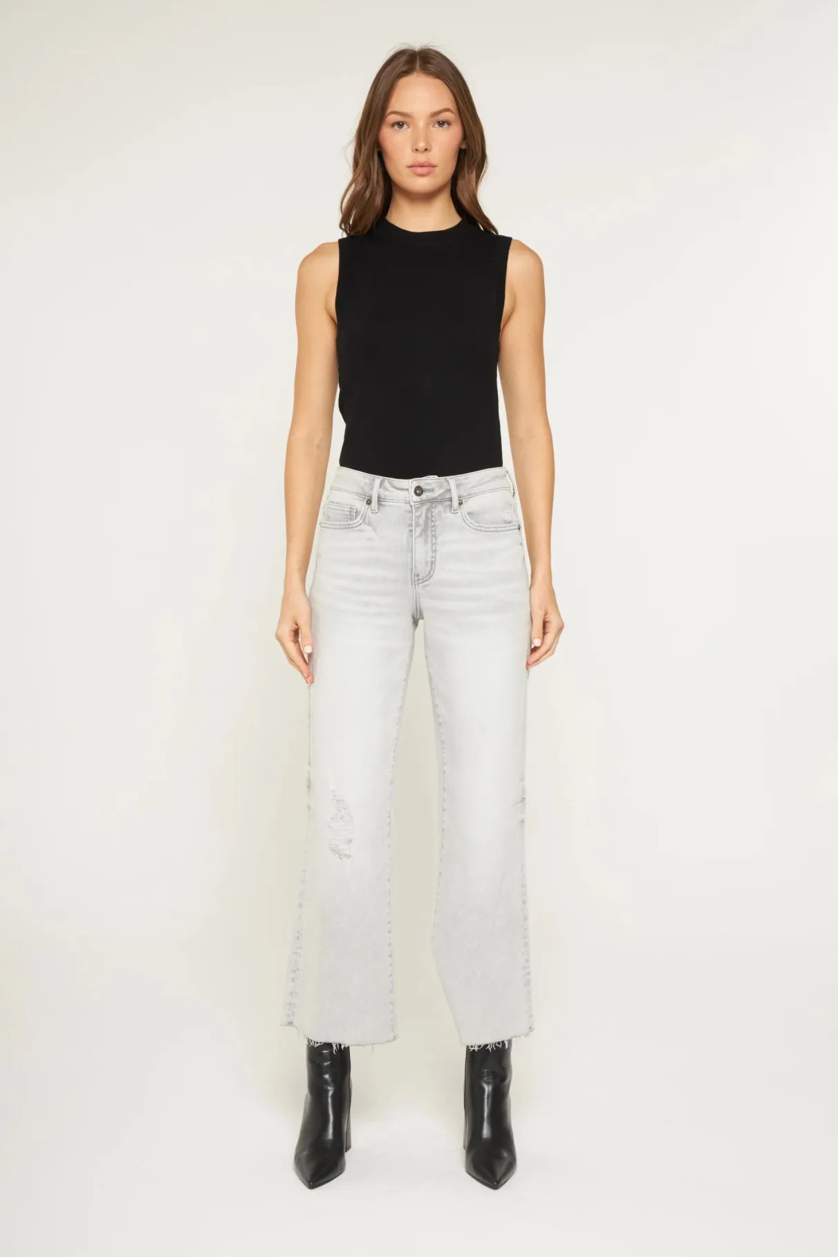 Mid Rise Wide Leg by Mica Denim