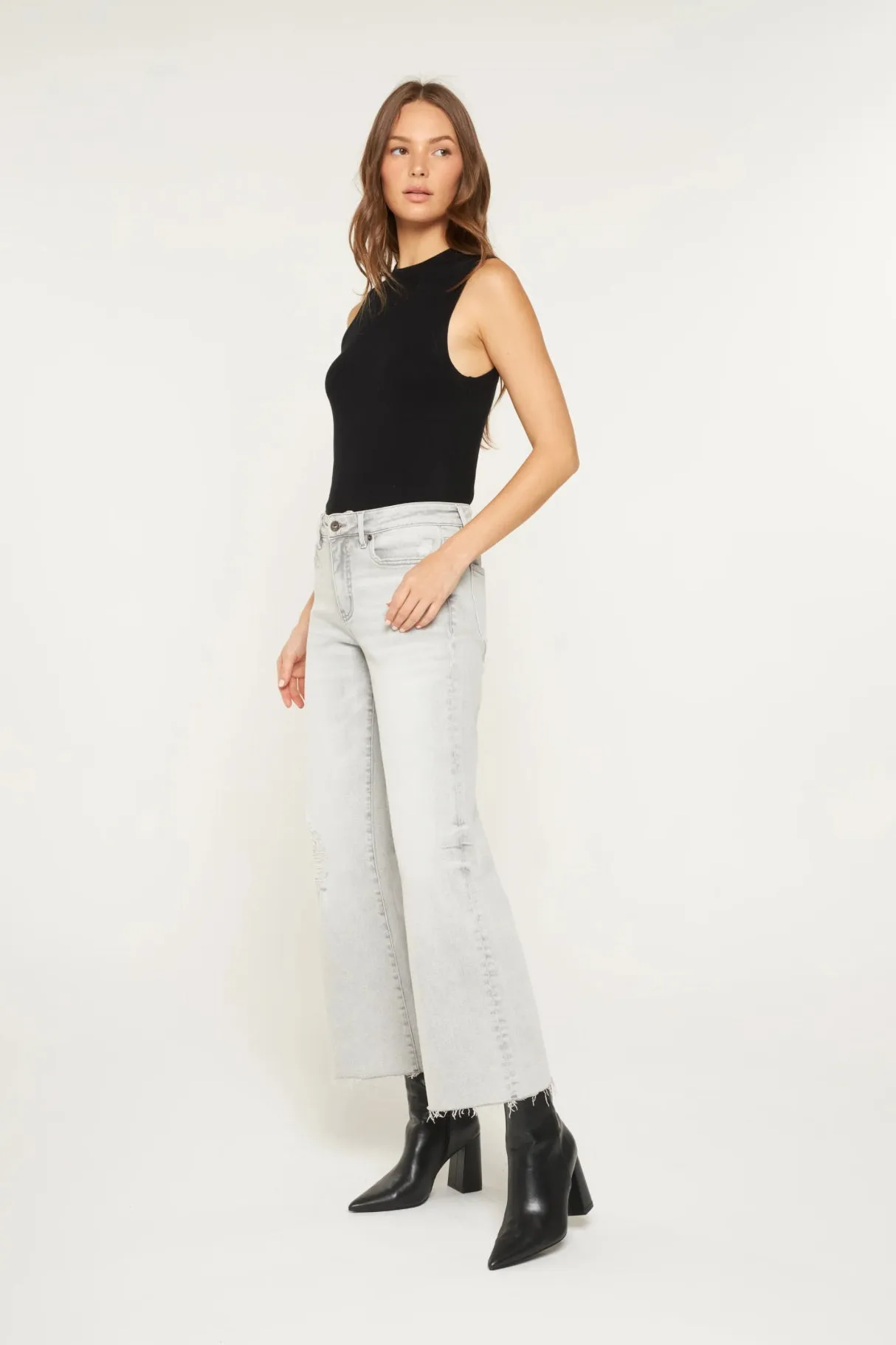 Mid Rise Wide Leg by Mica Denim