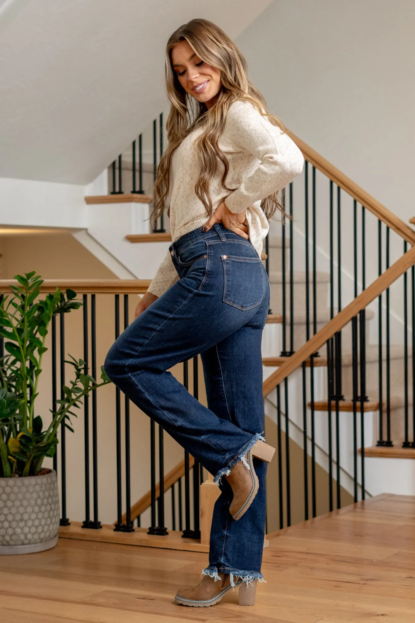 Midnight Horizon Mid Rise Straight Leg Regular & Plus Sizes
