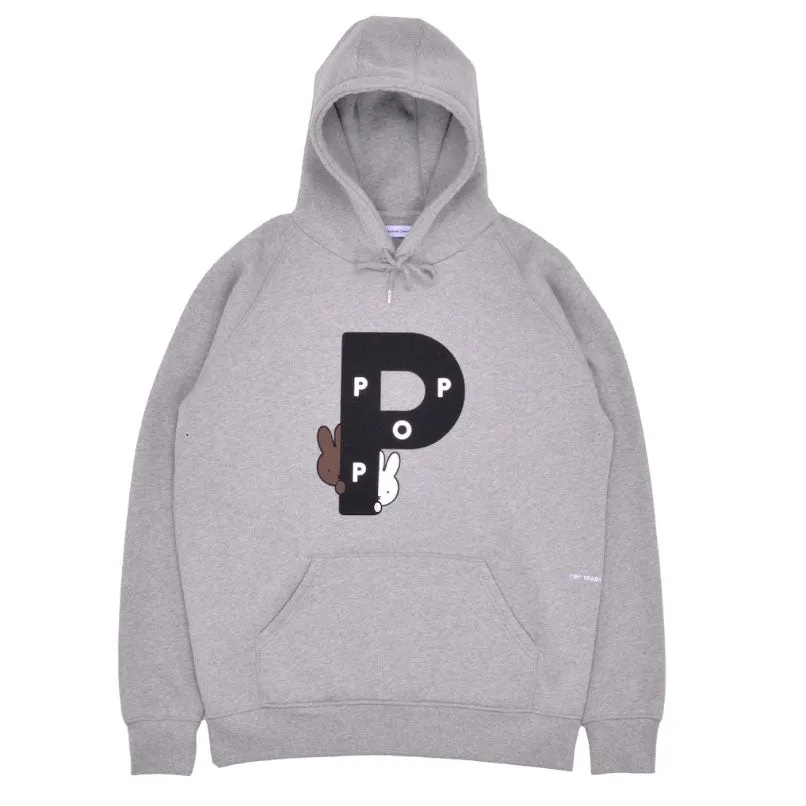 miffy big p hooded sweat Heather
