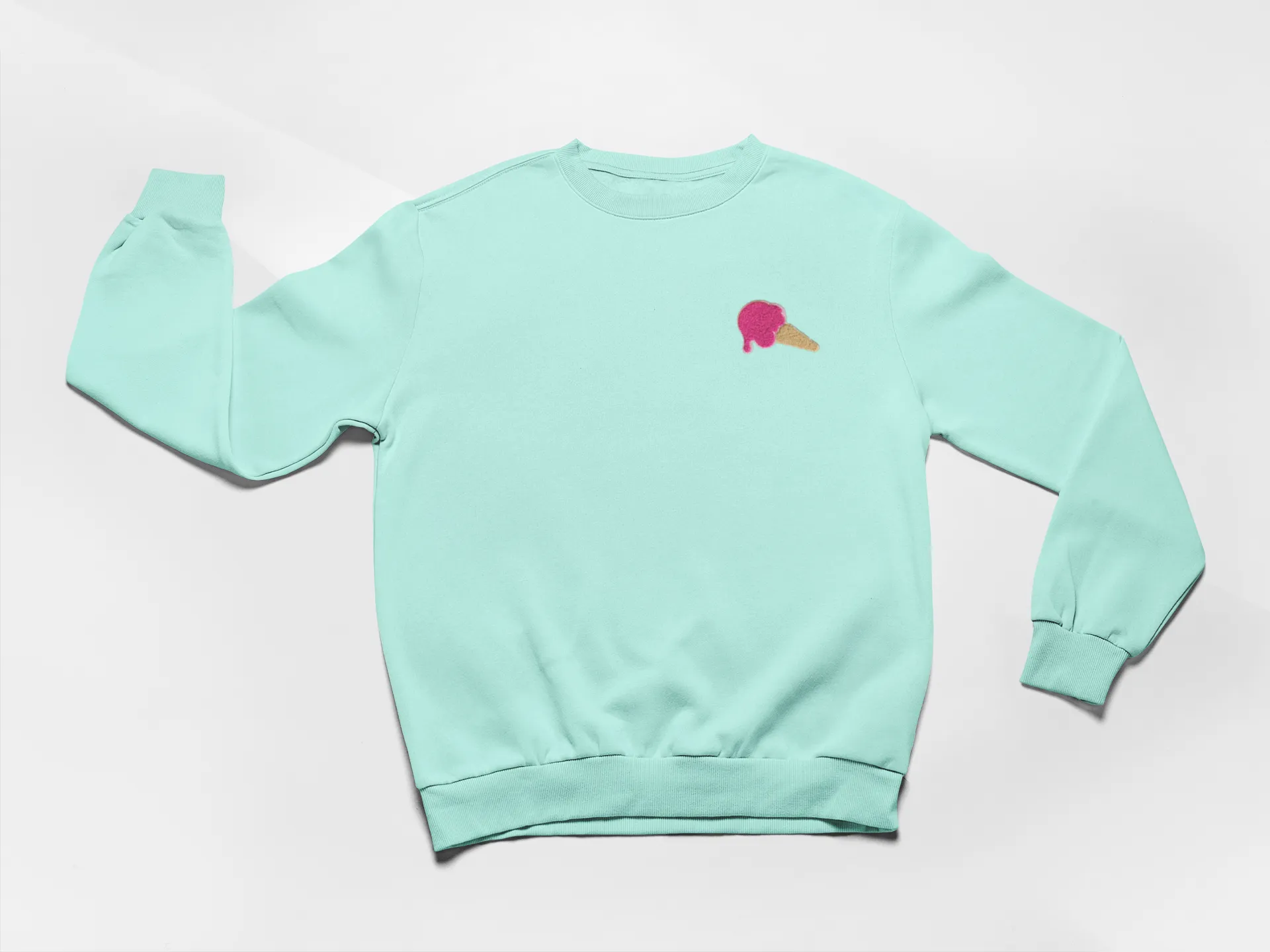 Mini Chenille Pink Cone Crew