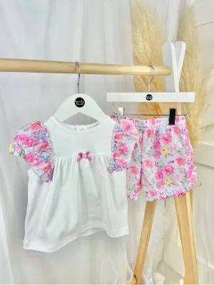 Mintini Baby Girl Bright Floral Short Set