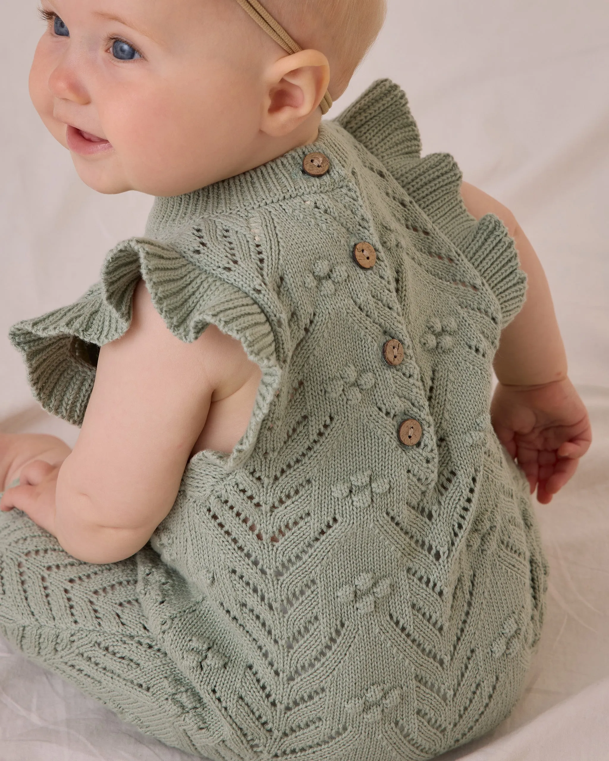 Mira Knit Romper || Sage
