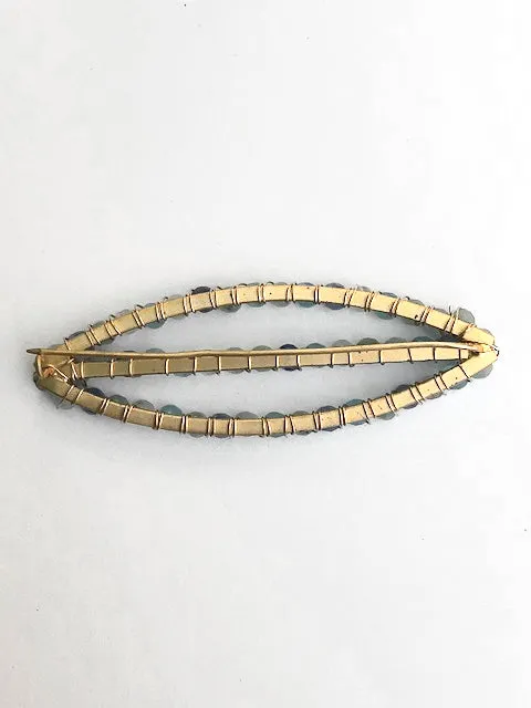 Mixed Blue Agate Pin