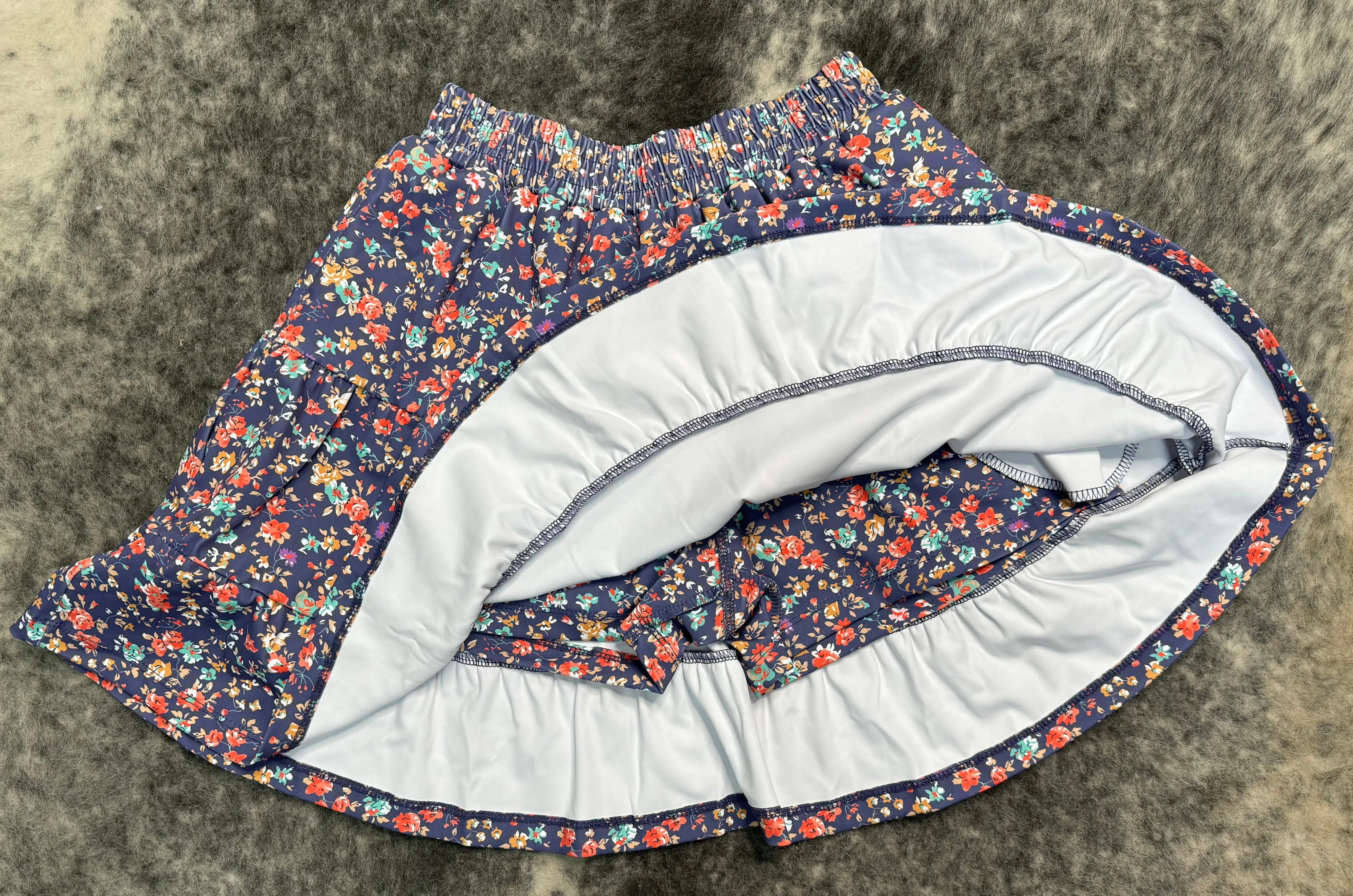 MM Shelby Skort-Periwinkle Floral