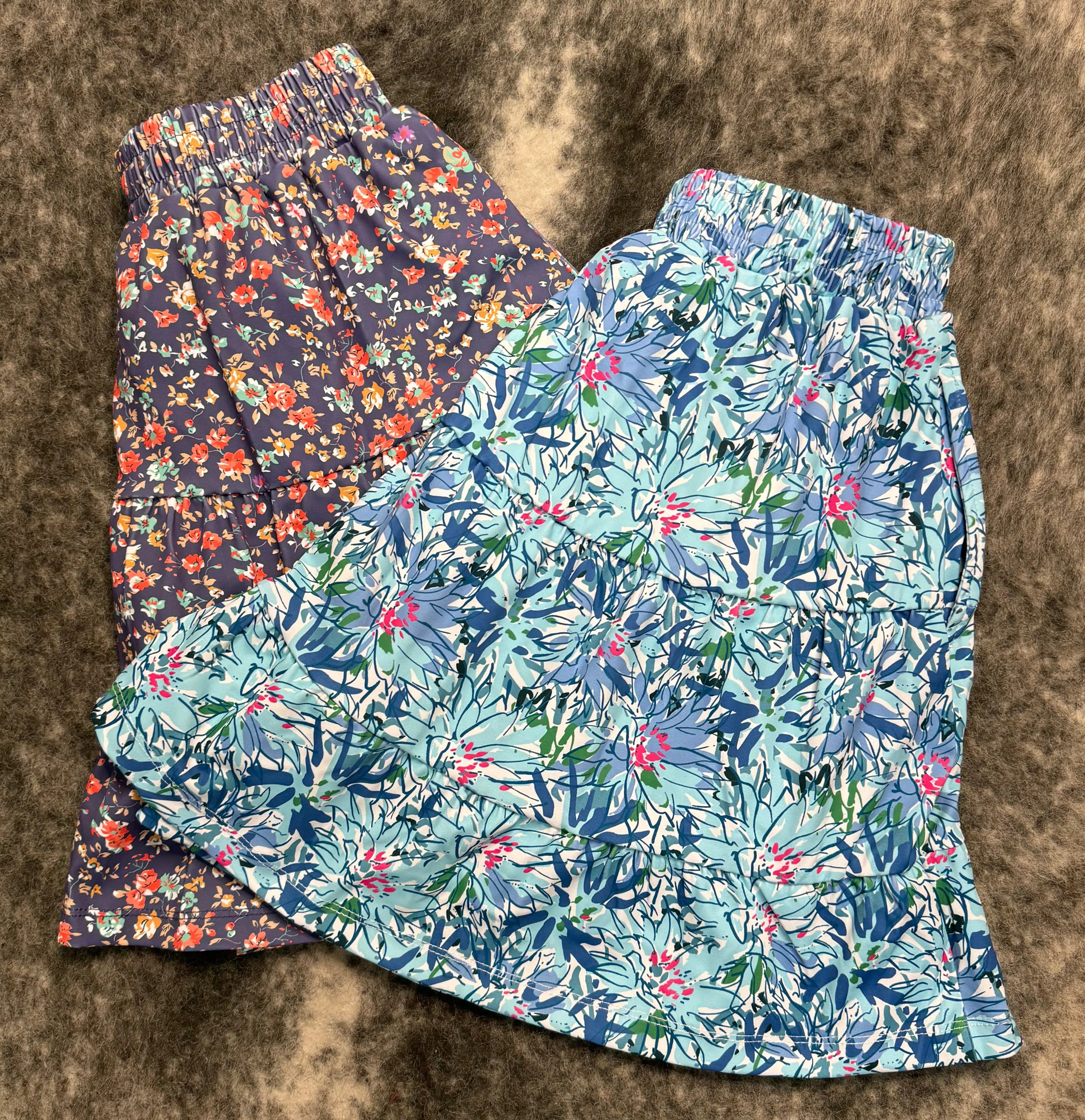 MM Shelby Skort-Periwinkle Floral