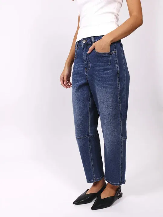 Monaco Toni Barrel Jeans - Blue