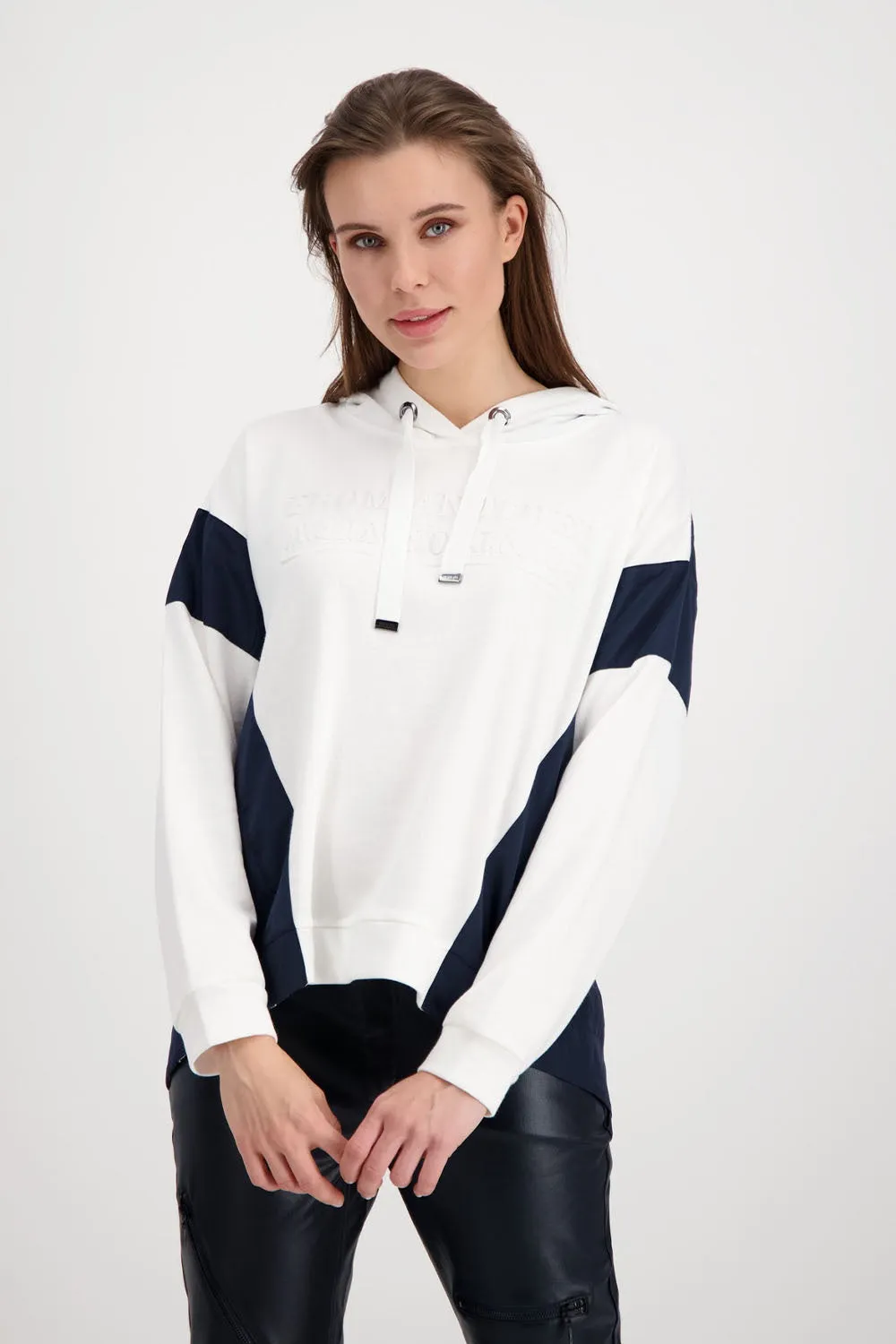 Monari  Two Tone Hooded Top M406689