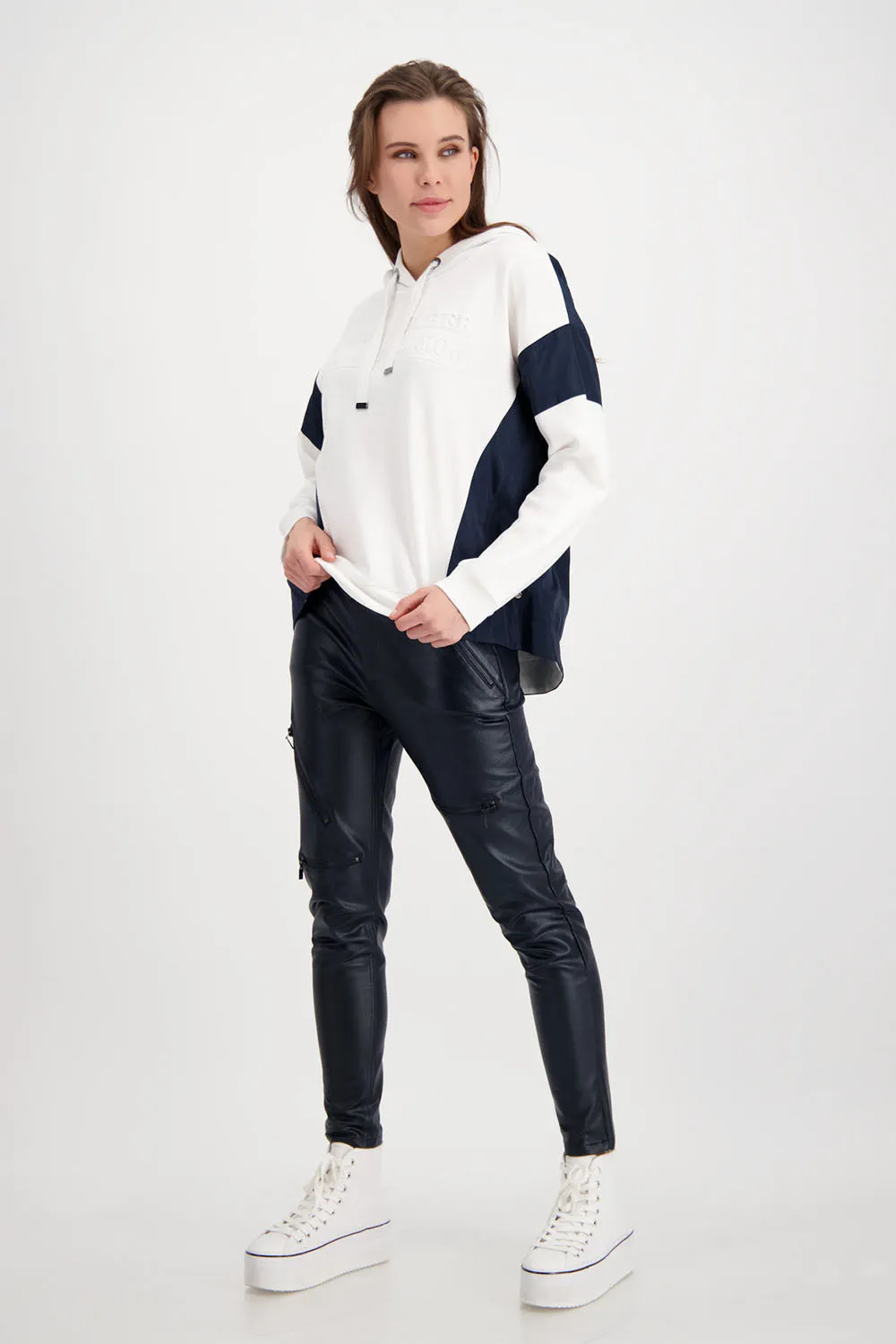 Monari  Two Tone Hooded Top M406689
